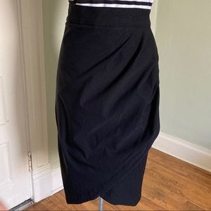 Rock Steady Black Faux Wrap Skirt